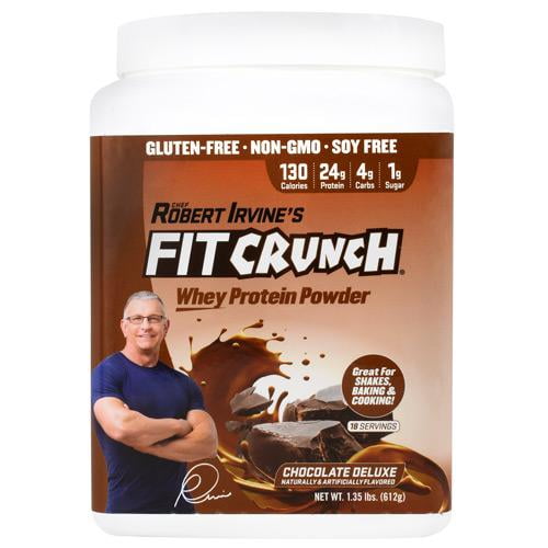 Fit Crunch Bars Whey Protein Powder Chocolate Deluxe Gluten Free Vanilla Milkshake / 18 ea