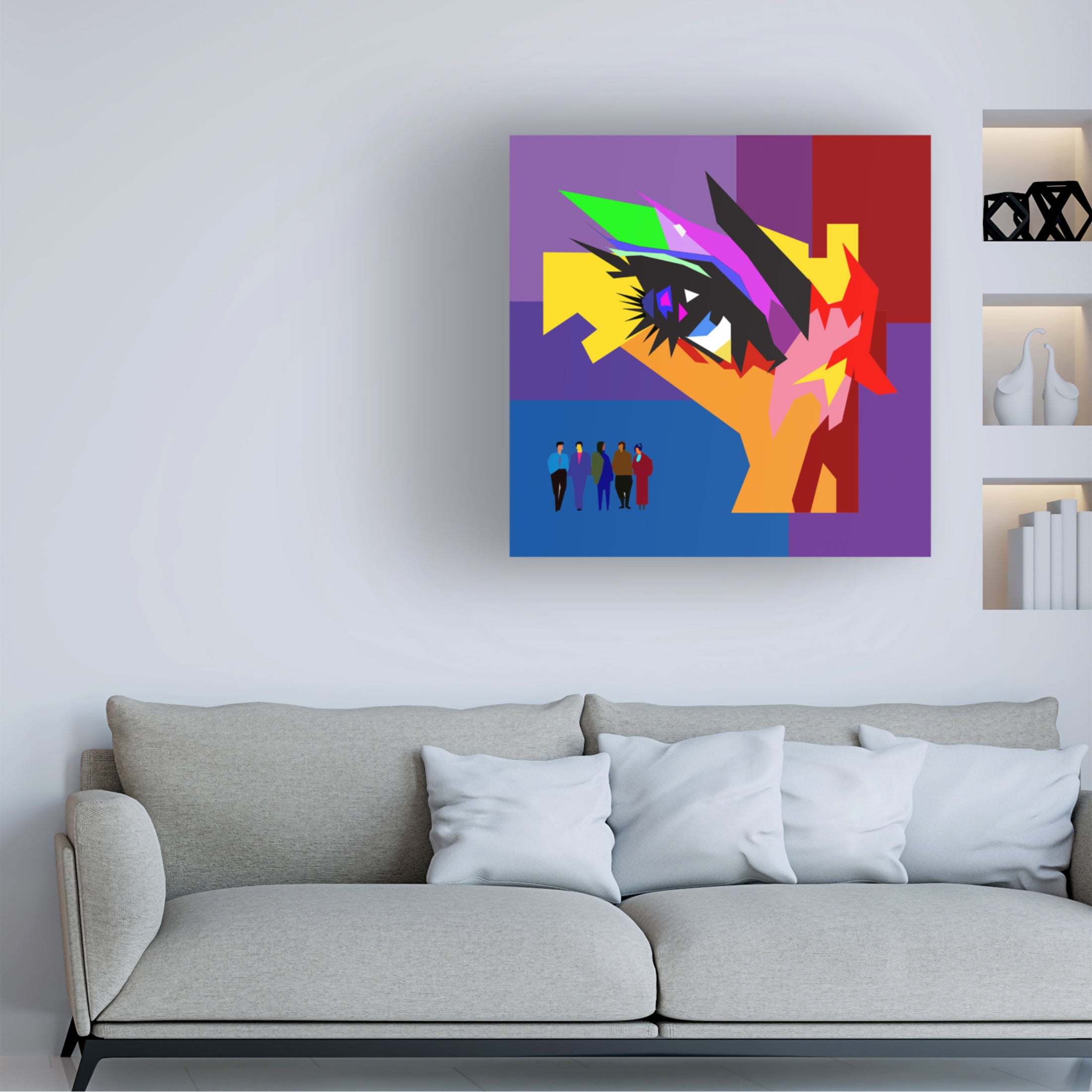 Canvas Wall Art - Surapol Pansanit 'Heavenly Eyes' Wall Art for Living Room, Bedroom, or Office Décor by Trademark Fine Art - 14 x 14 Inches
