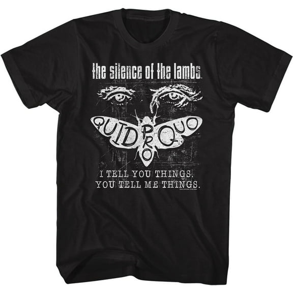 Silence of the Lambs Negative Black Adult T-Shirt