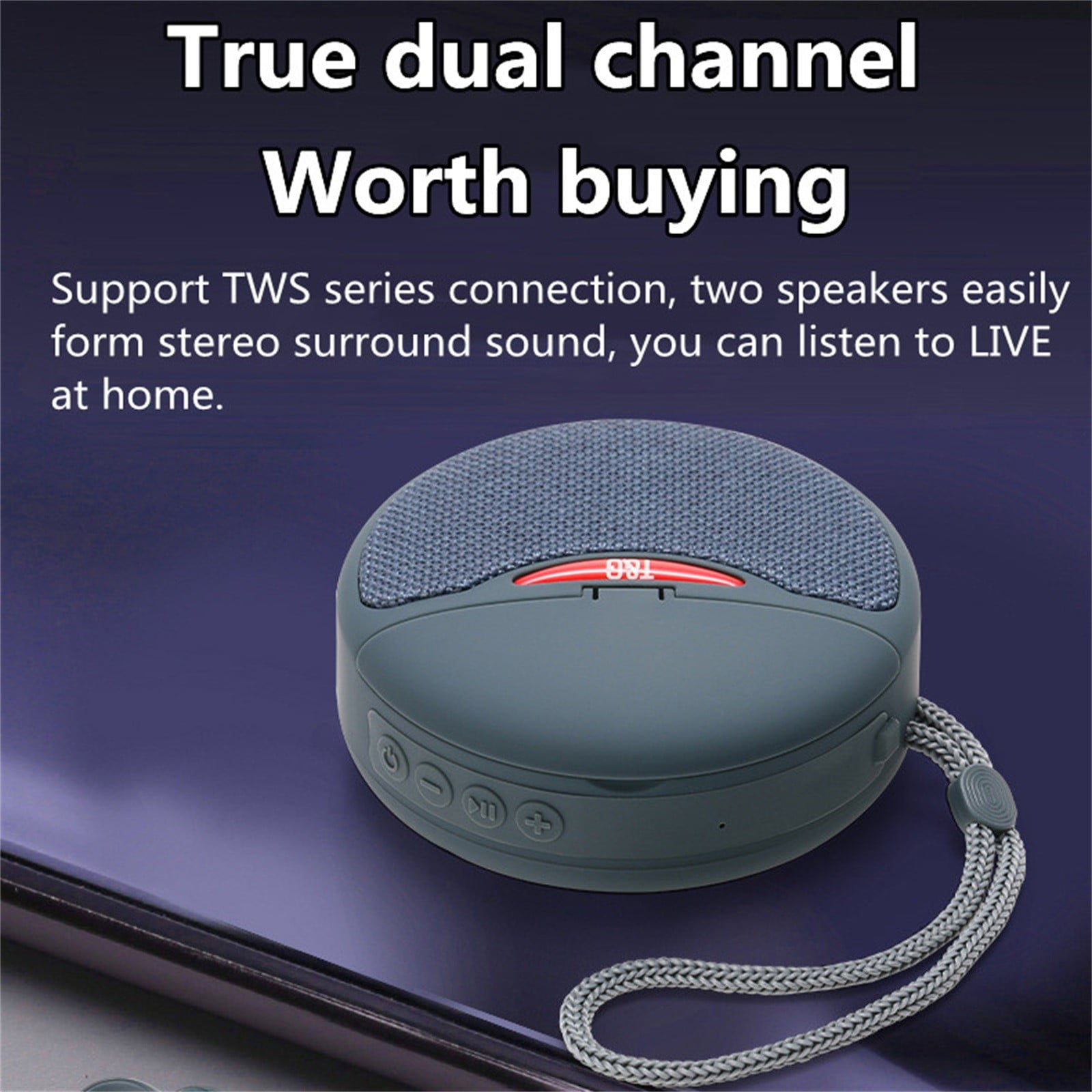 Bluetooth Earbuds Headset – Wireless Bluetooth Speaker Wireless Earphone Two-in-One Stereo Hands- Earbuds