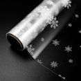 thumbnail image 1 of LNGOOR STOBOK 2.5 Mil Christmas Cellophane Wrapping Paper Snowflake Xmas Pattern Cellophane Roll Gift Crafts Flower Fruit Basket Packing (3000x43cm), 1 of 6