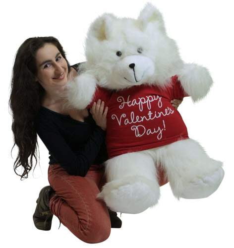 giant valentines day teddy bear