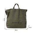 thumbnail image 3 of Bolso de viaje de lona con letras de moda para mujer, Bolso de hombro portátiles para el trabajo (verde), 3 of 8