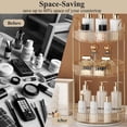 thumbnail image 4 of Kisportee Organizador de Maquillaje para Tocador, Organizador de Perfumes de 3 Niveles con Rotación de 360° para Almacenamiento de Maquillaje y Encimera de Baño, Soporte Giratorio Transparente para, 4 of 10