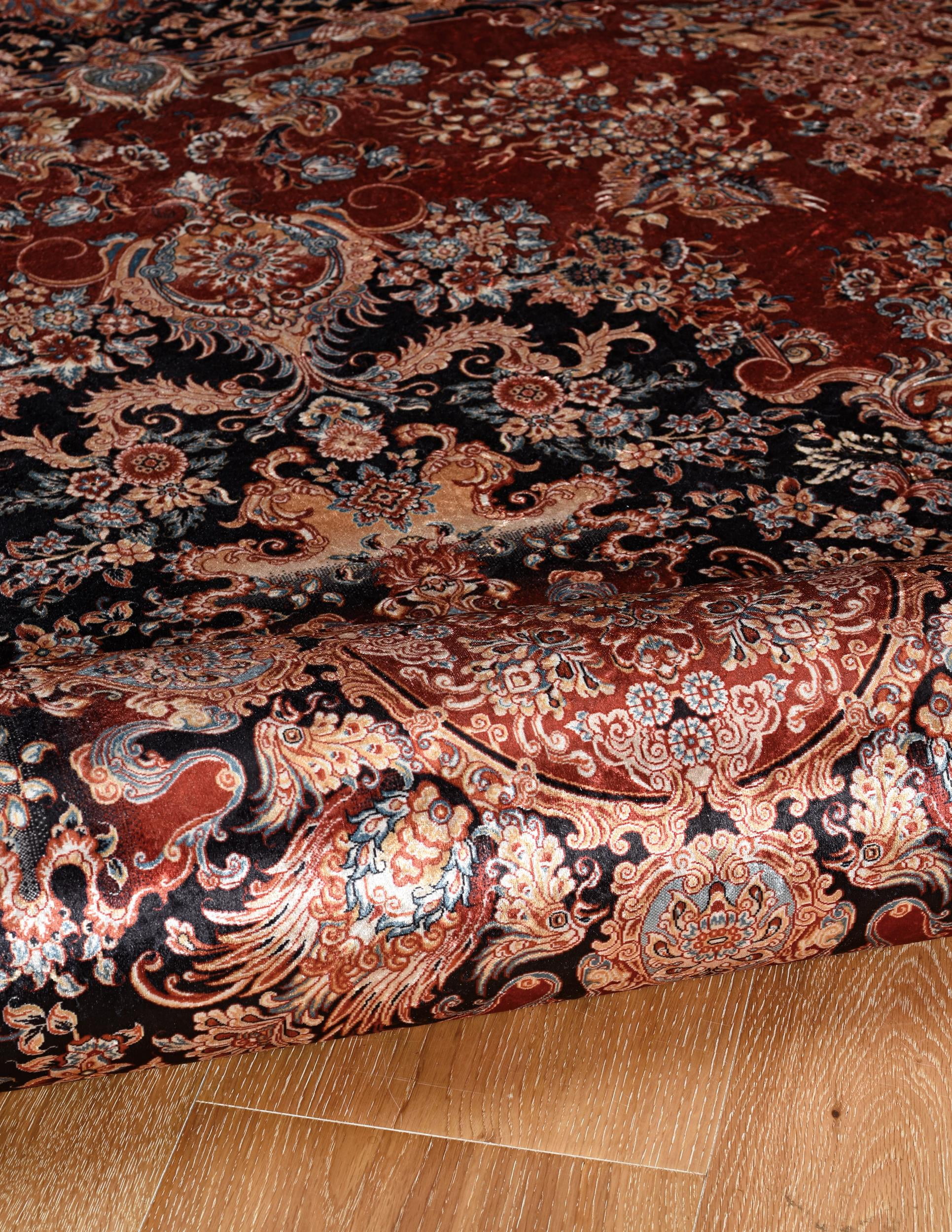 Linon Eclipse Martin Woven Polyester 3'3"x 5' Rug in Red