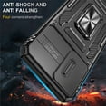 thumbnail image 4 of Feishell Cases for Samsung Galaxy S23 5G Case [Military Grade Drop] Heavy Duty Silicone Rugged Shockproof for Samsung Galaxy S23 5G Phone Case with Ring Kickstand Hard, Black, 4 of 7