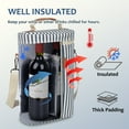 thumbnail image 3 of Tirrinia Insulated 2 Bottle Wine and Drinks Carrier Tote Cooler Bag for Travel Picnic with Padded Champagne Glass Carrying Case, Unique Mothers Day Gifts, 3 of 8