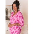 thumbnail image 3 of Women's Pink Bow Print Half Sleeve Shirt and Shorts Pajamas Set - [ZhiHiMeRi] | (US 12-14)L, 3 of 12