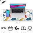thumbnail image 5 of Long Mouse Pads for Desk,Colorful Dinosaur and Leaf Pattern Desk Mats on Top Of Desks, Desk Mouse Pad Extra Large with 3mm Non-Slip Base and Stitched Edge for Gaming,Office,Work,Home 31.5"x11.8", 5 of 6