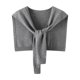 thumbnail image 1 of Chal tipo suéter para mujer, ideal para uso diario, regalo elegante, top de hombros a moda. Gris, 1 of 10