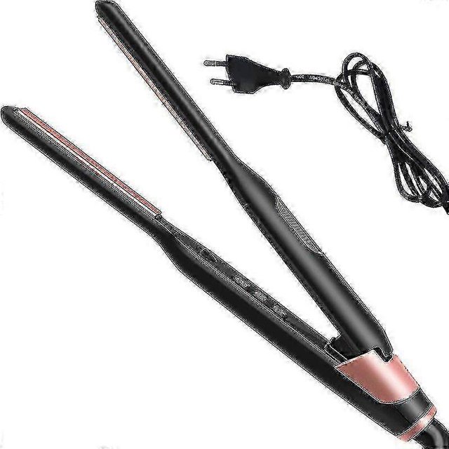 Kipozi Pencil Flat Iron, Small Flat Iron For Short Hair And Pixiecut, 0.3 Inch Titanium Beard Hair Straightener With Variable Temperature, Dual Voltag