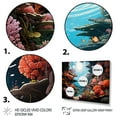 thumbnail image 3 of Designart "Exploring Coral Reefs of Cozumel II" Animals Framed Wall Art Decor - Coastal Blue Coastal Coral Under Water Bedroom Framed Canvas Wall Art, 3 of 6