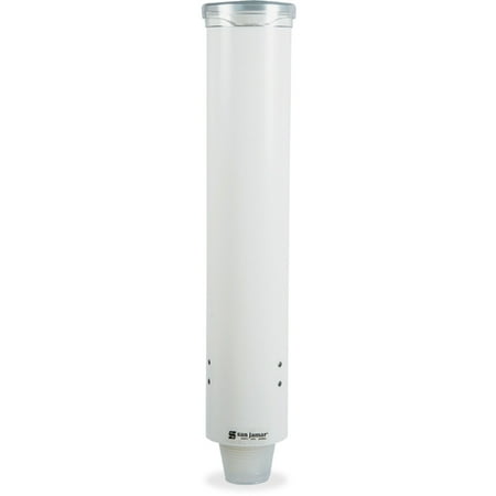 Cup Dispenser Wall - San Jamar Small Pull-type Water Cup Dispenser - Pull Type - Wall Mountable - Plastic - Transparent White
