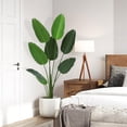 thumbnail image 6 of Artificial Bird of Paradise Plant, Fake Banana Leaf Plant for Indoors and Outdoors,Tropical Palm Tree with 13 Trunks in Pot, Perfect Faux Plant for Home Indoor Outdoor Office Modern Decor, 6 of 9