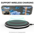 thumbnail image 5 of SaniMore for iPhone 14 Pro Case, Flexible TPU Magnetic Cover Support Wireless Charging Slim Flower Grass Pattern Shockproof Protective Shell for Ladies Women Girls, Blue Flowers, 5 of 9