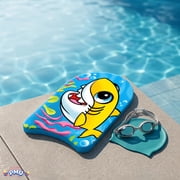 PMU 18in Kickboard, Yellow Shark Training KickBoard Pool Exercise Swimming