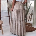 thumbnail image 5 of Sngxgn Women Skirt Vintage High Waist Pleated Skirt(Coffee,S), 5 of 9