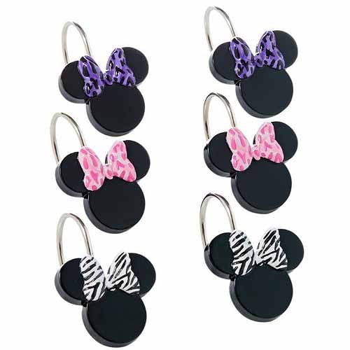 Disney Diva Minnie Mouse Shower Curtain Hooks 12pk.