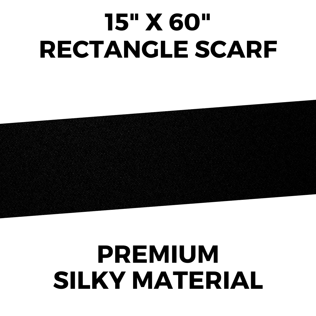 Broadus Collection Scarf by Shante & Snoop Dogg 60" x 15" Headwrap Bandana, Black