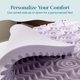 thumbnail image 5 of Lucid - Colchoneta de Memory Foam con Infusión de Lavanda - Sobrecolchón de 5 Zonas de 7.5 cm - Topper para Colchón - Sensación Suave y Acolchada - Alivia Puntos de Presión - Matrimonial, 5 of 7