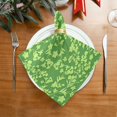 thumbnail image 6 of Iauyy Satin Napkins Set of 4- Floral- Green DIY Printing Decoration Cloth Napkin- Easy Care for Home/Party, 6 of 8