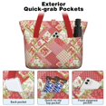 thumbnail image 2 of Tote Bag for Women - Pioneer Flower Shoulder Bag - Large Utility Work Duffle Bag with Zipper Handbag for Travel, Work, Sprots, 2 of 5