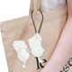 thumbnail image 3 of Shinny Rhinestone Appliques Tassel 3d Handmade Craft Letin Bag Bagsel Pense (Butterflya) White, 3 of 9