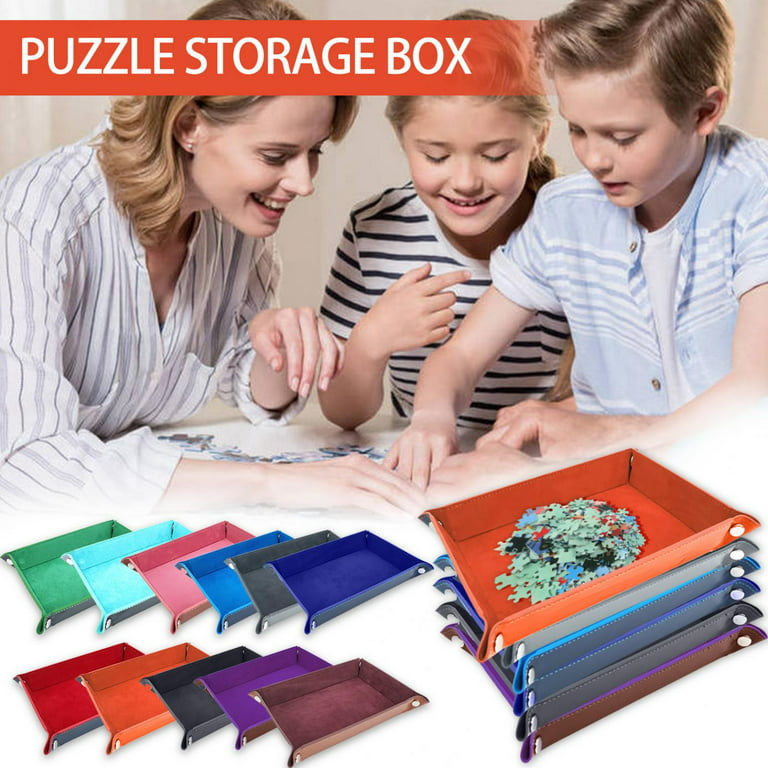 Puzzle Storage Box Small Puzzle Piece Sorter Woolen Folding