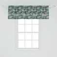thumbnail image 2 of Ambesonne Exotic Window Valance, Leaves with Circle Spirals, 42" x 18", Hunter Green and Grey, 2 of 3
