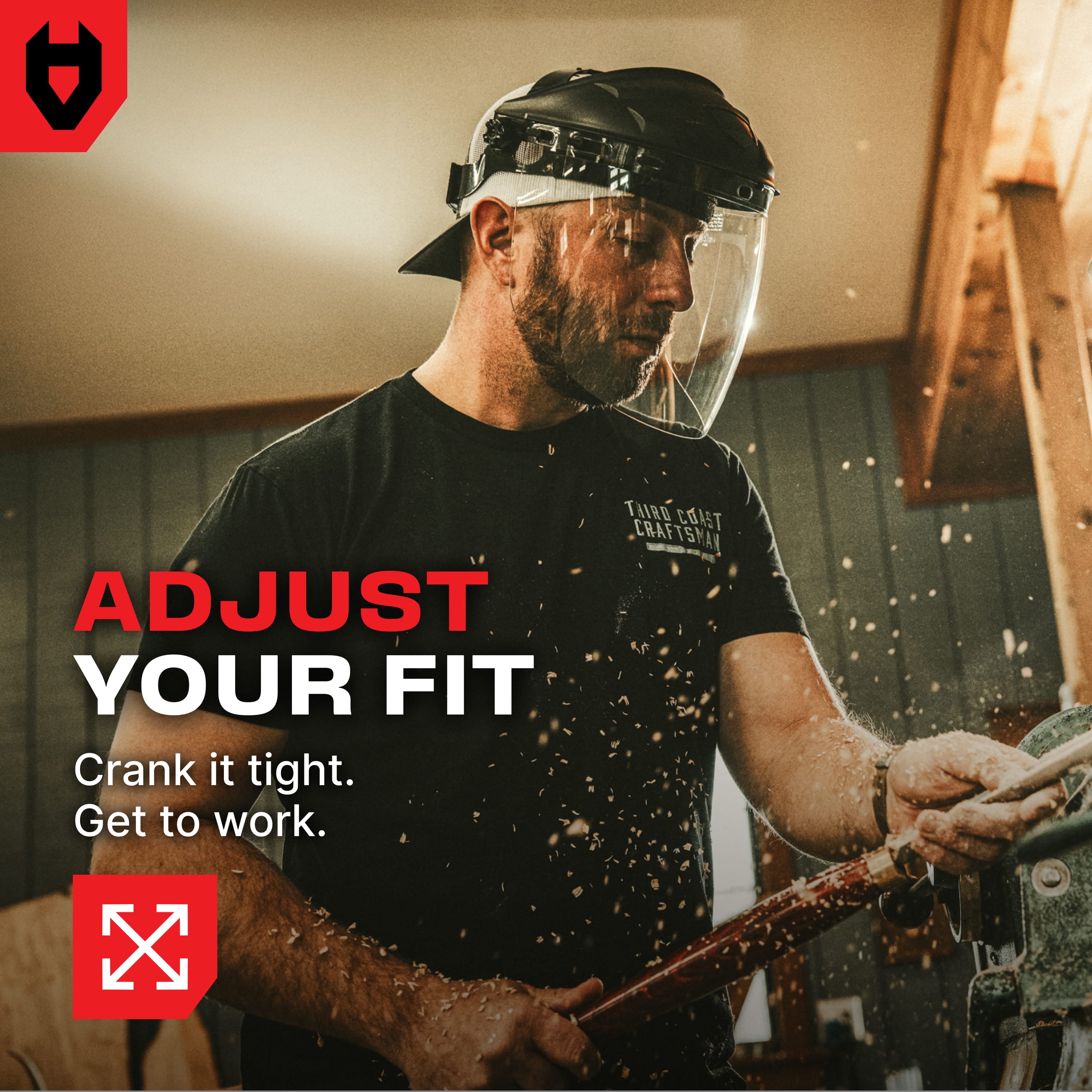 NoCry Premium Safety Face Shield for Grinding and Cutting — Clear Anti-Fog, Impact Resistant Visor and Adjustable Headgear — ANSI Z87.1 Certified for Industrial Use — Washable Sweatbands Included