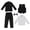 Black 5-Piece Set, variant on Esaierr Kids Boy's Tuxedos Set Teen Boys Suits Toddler Formal Suits Set Wedding Suits Kids Slim Fit Suit for Weddings 5-16Y