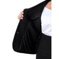 thumbnail image 5 of Agnes Orinda Women's Plus Size 2 Piece Short Sleeve Blazer with Pencil Skirt Office Business Suit Set with Button 4X Black, 5 of 6