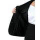 thumbnail image 5 of Conjunto de traje de oficina para mujer de talla grande de 2 piezas, blazer de manga corta con falda lápiz y botón 2X negro, 5 of 6