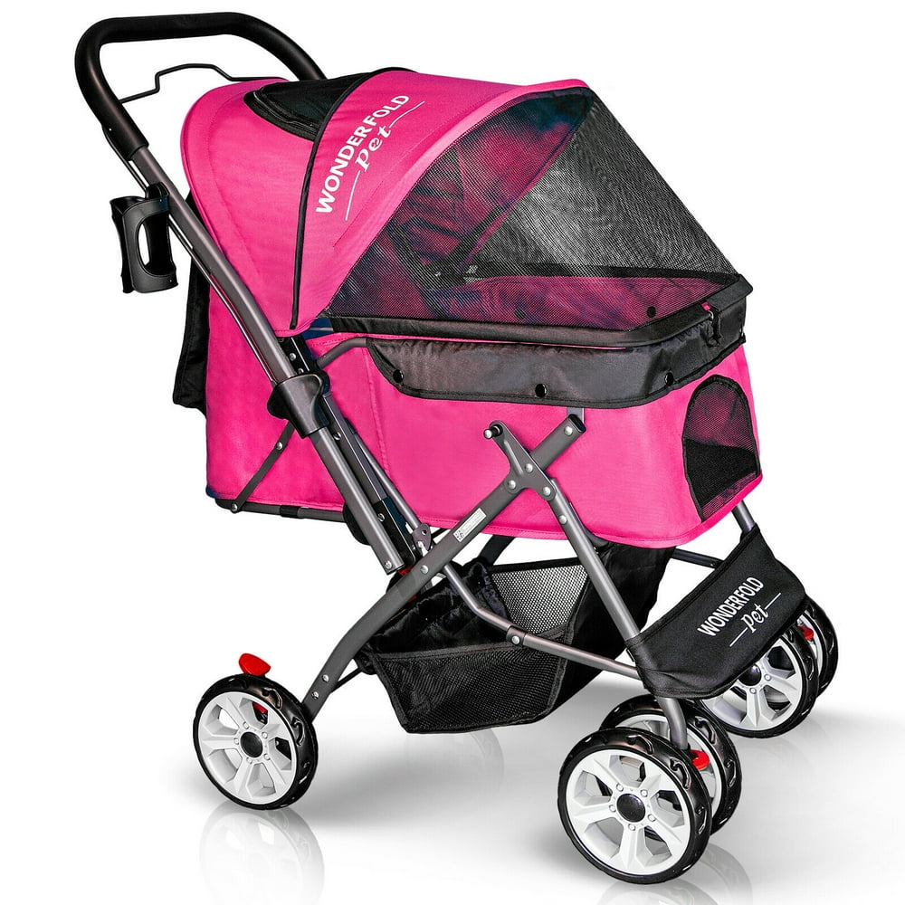 WonderFold 4 Wheel Folding Pet Stroller