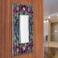thumbnail image 3 of WIRESTER 1-Gang Decorator Light Switch Plate/Wall Plate Cover, Bohemian Blue Mandala Wood Look, 3 of 6