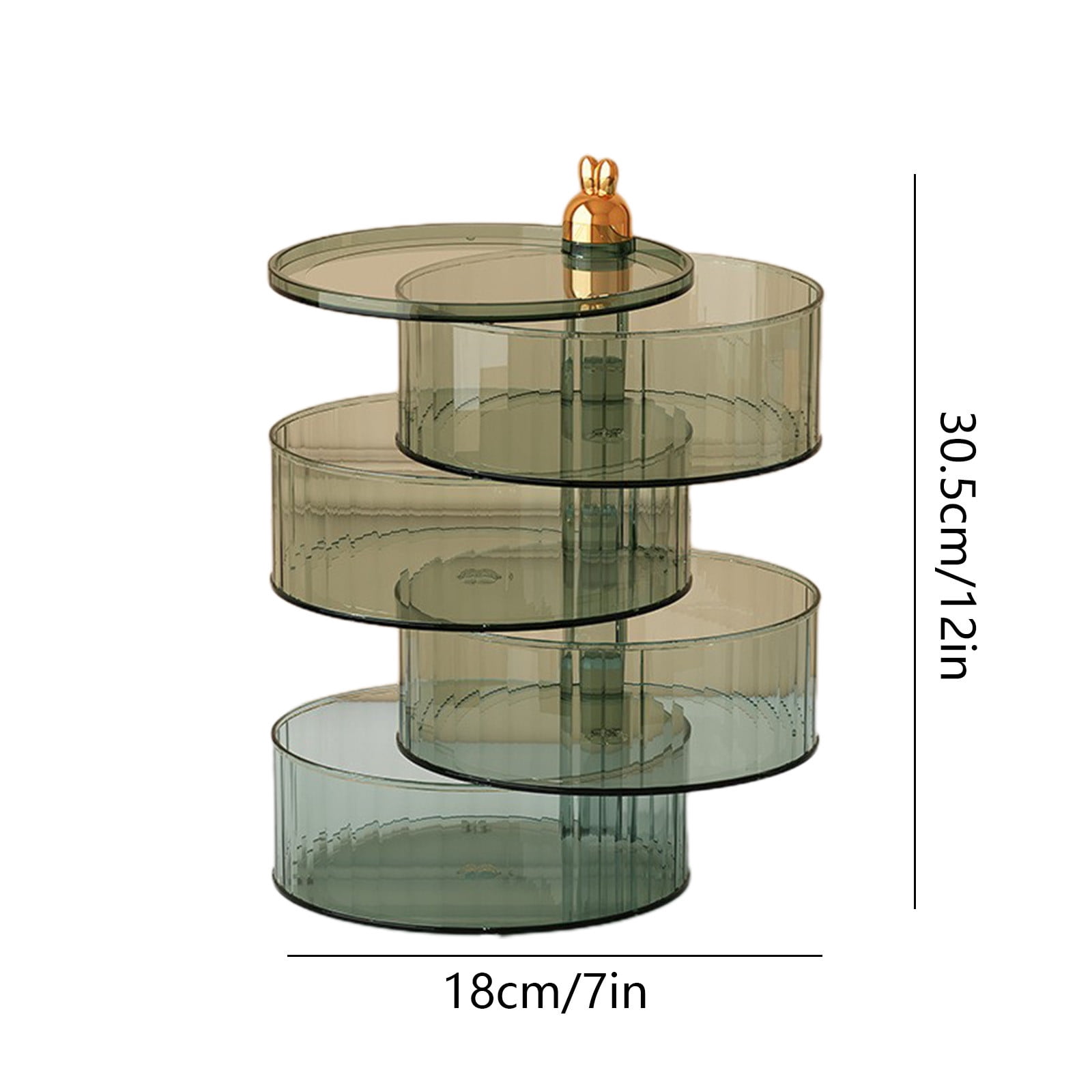 HengDidi 4-Tier Multi-Compartment Snack Organizer Storage Box Large Capacity Serving Dish with Lid for Travel Home Entertainment Produce Tray