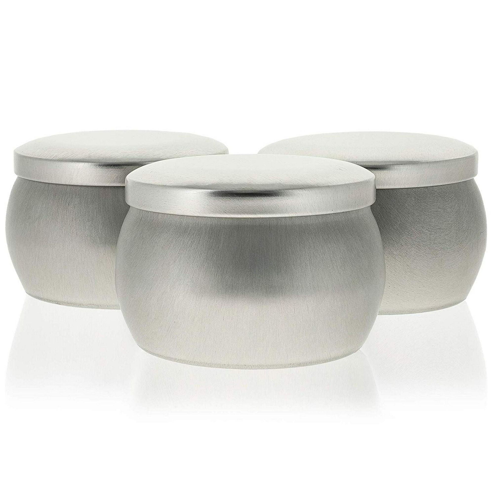 24Pack Round Metal Tins with Lids for Candle Making and Party Favors
