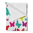 thumbnail image 2 of Butterfly Soft Flannel Fleece Blanket, Spring Inspired Butterflies Forming a Heart Multicolored Image Love Nature Theme, Cozy Plush for Indoor and Outdoor Use, 50" x 60", Multicolor, by Ambesonne, 2 of 5