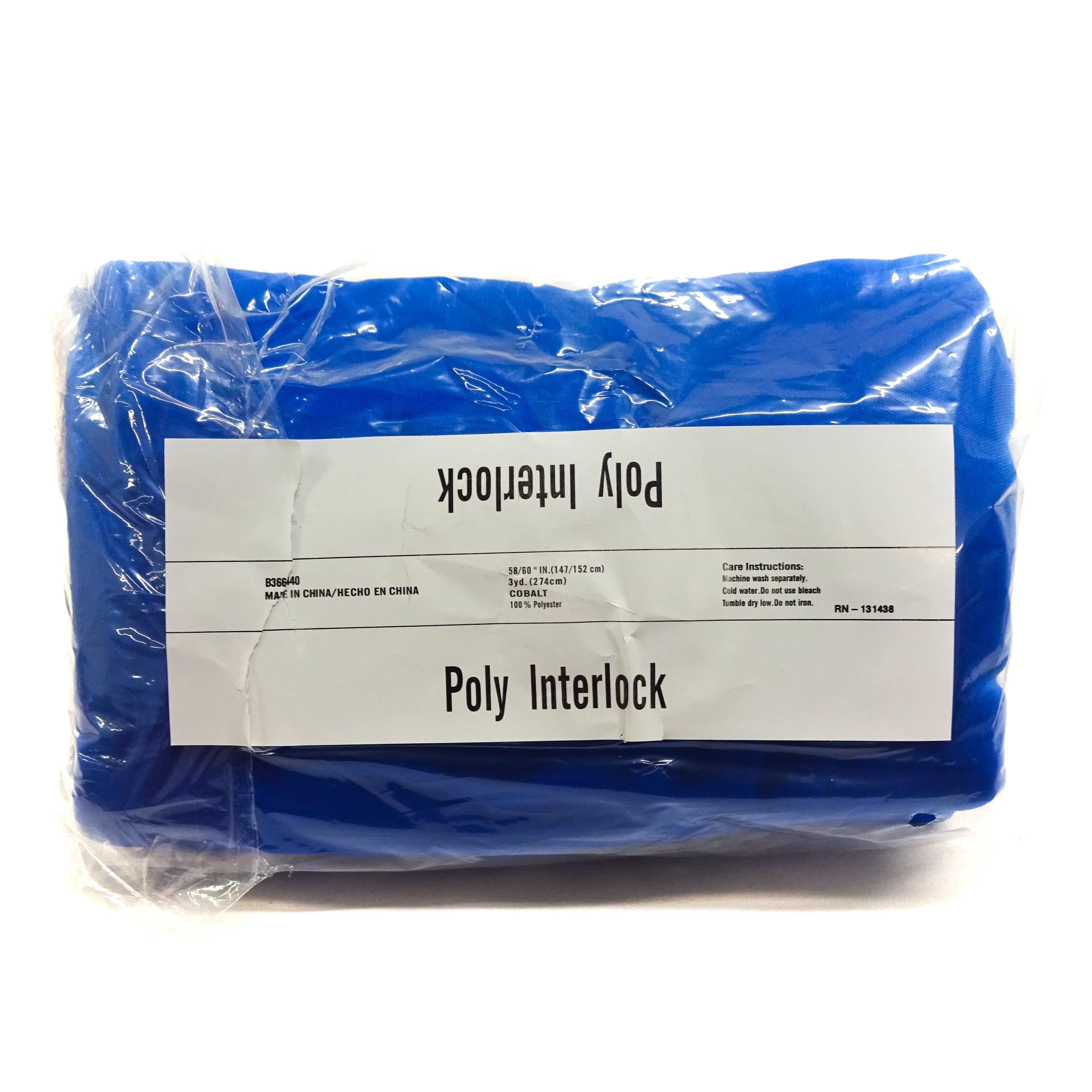 Shason Textile (3 Yards Cut) Poly Knit Solid Fabric For Creative Projects, Cobalt, Available In Multiple Colors.