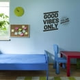thumbnail image 3 of Good Vibes Only Inspirational Wall Uplifting Quote Vinyl Design Wall Art Sticker Designs Vinyl Stickers For Home House Walls Rooms Windows Bedroom Decoration Size (28x28 inch), 3 of 3