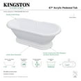 thumbnail image 6 of Aqua Eden VTPE672824PBA 67" Acrylic Oval Double Ended Pedestal Tub (No Faucet Drillings), Glossy White, 6 of 10