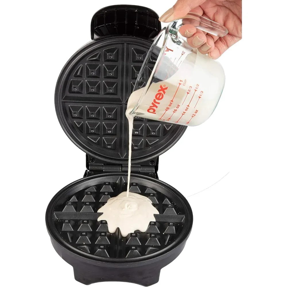 CucinaPro Belgian Waffle Maker- Non-Stick 7" Waffler Iron w Adjustable Browning Control