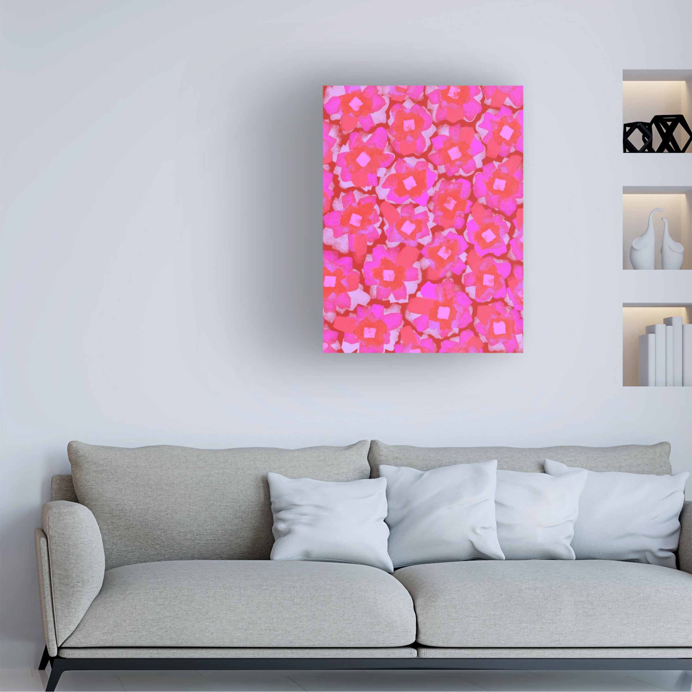 Treechild 'Cute Pink Flowers' Canvas Art