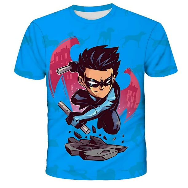 Children's T shirt Tops Fashion Printed 3D T shirt Cartoon Kids T-Shirts Casual Short-Sleeved Tops Kids Size 3-14T13T Gong Bohan LED