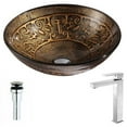 thumbnail image 2 of ANZZI Alto Glass Circular Vessel Bathroom Sink with Faucet, 2 of 2