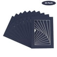 thumbnail image 2 of Navy Blue Acid Free 12x16 Picture Frame Mats with White Core Bevel Cut for 11x14 Pictures - Fits, 2 of 3