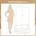 thumbnail image 3 of Costway Heavy Duty Clothes Rack Metal Garment Rack with Hanging Rod and Storage Shelves White, 3 of 10