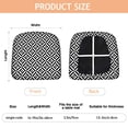 thumbnail image 3 of Black White Triangle Checkered Seat Covers for Dining Room Chairs Set Of 4,Stretch Printed Washable Chair Seat Cover with Elastic Ties and Button,Removable Waterproof Couch Cushion Covers, 3 of 6
