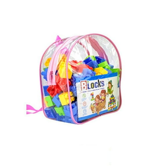 130Pcs large particle building block stacking toys, children's early education educational toys, creative splicing plastic toys,