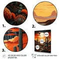 thumbnail image 3 of Designart "Tangerine Amber Cactus Desert Dusk Saguaro" Floral & Botanical Floater Framed Canvas Art Print, 3 of 7